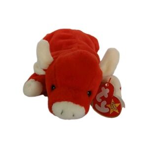 Ty Beanie Buddy Snort the Bull Plush‎ Toy Kids 1995 Collectible #Ty10